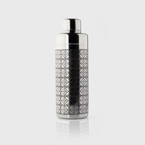 Stainless Steel Etched Cobbler Cocktail Shaker - Taylors Taproom