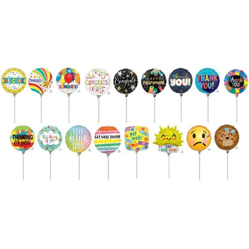 Sentiments Foil Balloon Mix 22cm 25 Pack - Anagram