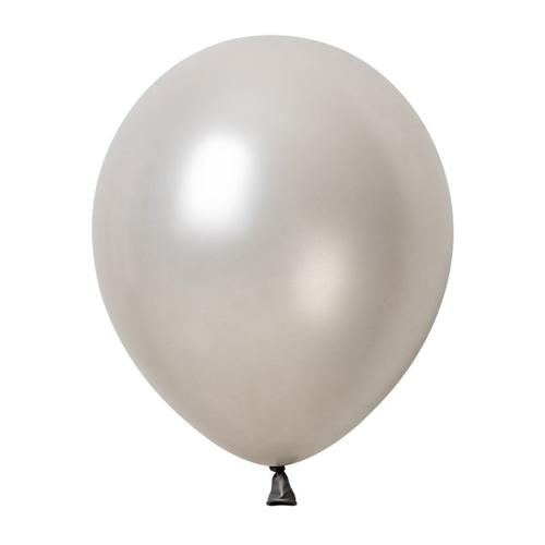 Metallic Silver Latex Balloons 30cm 100 Pack - Anagram Australia