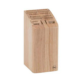Hevea Wood Knife Block for 12 Knives, Cleaver & Scissors - T&G