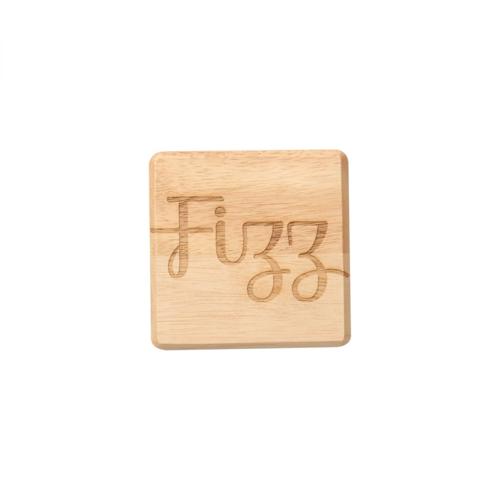 Fizz Hevea Wood Coaster 100mm - T&G