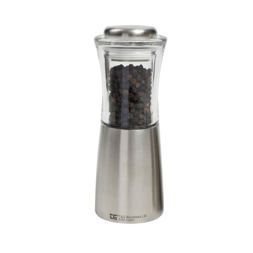 Apollo Acrylic & Stainless Steel Pepper Mill 150mm - T&G