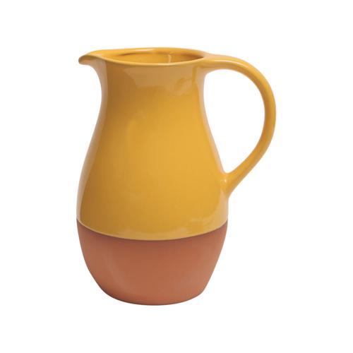 Sintra 3L Glazed Terracotta Jug - Ochre - Dexam