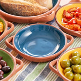 Sintra Small Glazed Terracotta Tapas Dish - Ink Blue - Set of 2 - Dexam