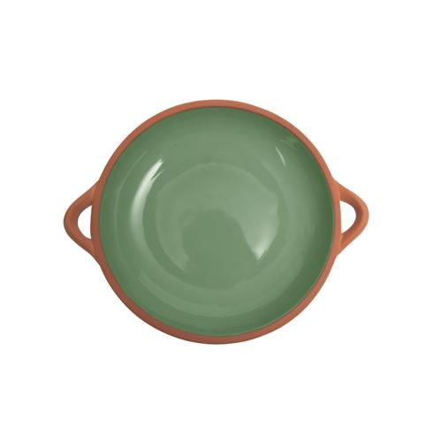 Sintra Large Glazed Terracotta Tapas Dish - Green - Set of 2 - Dexam