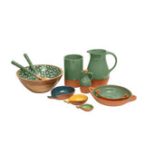 Sintra Large Glazed Terracotta Tapas Dish - Green - Set of 2 - Dexam