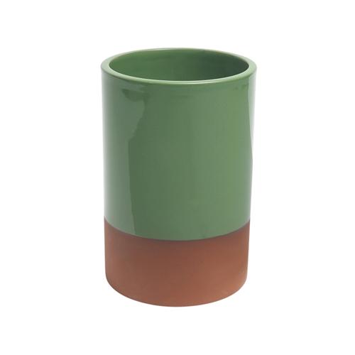 Sintra Glazed Terracotta Wine Cooler - Green - Dexam