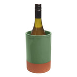 Sintra Glazed Terracotta Wine Cooler - Green - Dexam