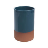 Sintra Glazed Terracotta Wine Cooler - Ink Blue - Dexam