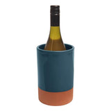 Sintra Glazed Terracotta Wine Cooler - Ink Blue - Dexam