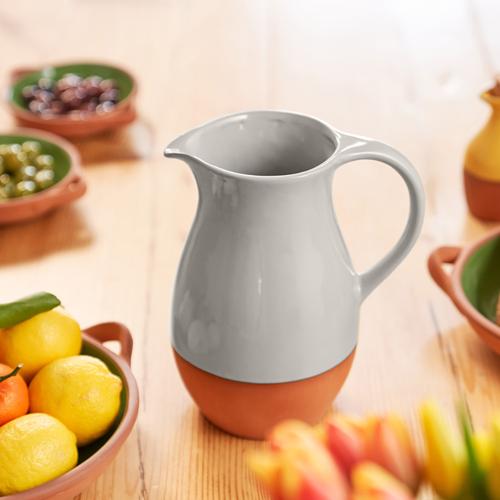 Sintra 3L Glazed Terracotta Jug - Stone - Dexam