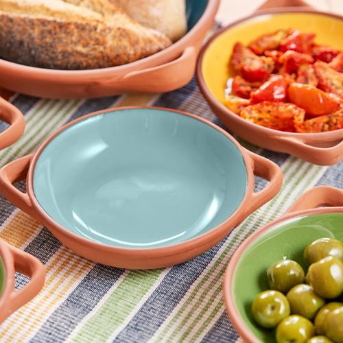 Sintra Small Glazed Terracotta Tapas Dish - Duck Egg - Set of 2 - Dexam