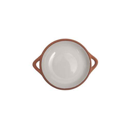 Sintra Small Glazed Terracotta Tapas Dish - Stone - Set of 2 - Dexam