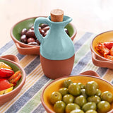 Sintra Glazed Terracotta 150ml Oil Drizzler - Duck Egg - Dexam