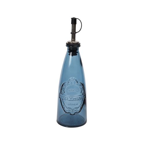 Sintra Recycled Glass 300ml Oil Drizzler - Ink Blue - Dexam