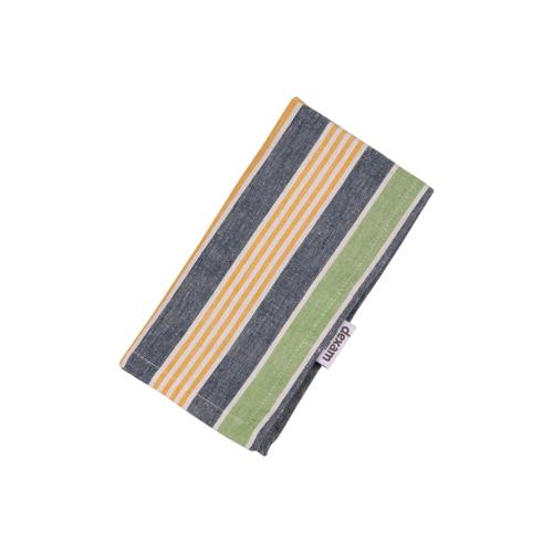 Sintra Recycled Cotton Striped Napkin And Placemat Set - Blue - Dexam