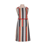 Striped Recycled Cotton Adult Apron - Red - Dexam