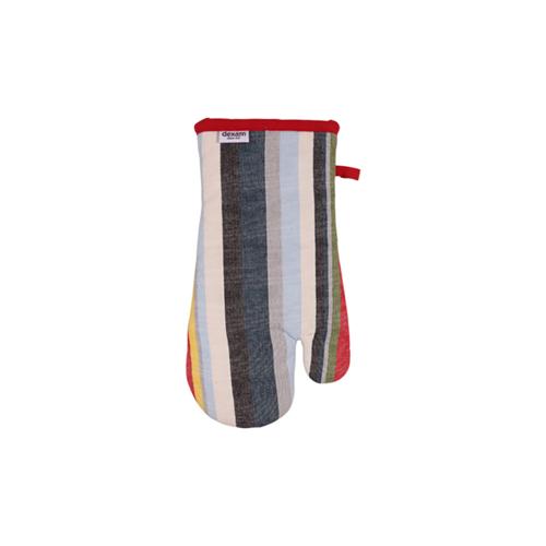 Striped Recycled Cotton Gauntlet - Red - Dexam