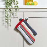 Striped Recycled Cotton Gauntlet - Red - Dexam