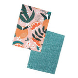 Exotic Fruit Recycled Cotton Set of 2 Tea Towels - Blush - Dexam