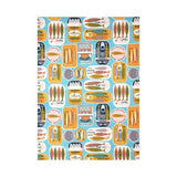 Sardines Set of 2 Tea Towels - Blue - Dexam