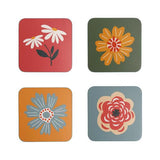Cottage Garden Floral Coasters - Set of 4 - Multi