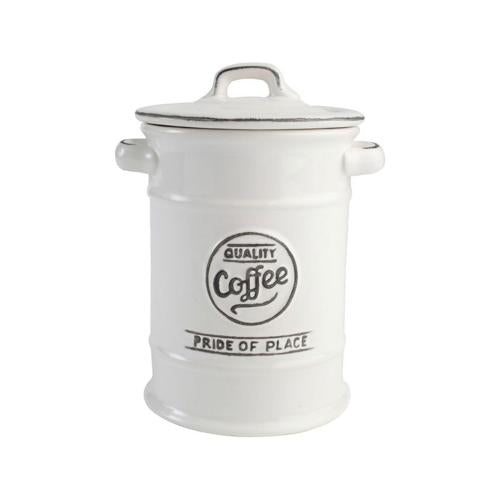 Pride of Place Ceramic Coffee Jar - White - T&G