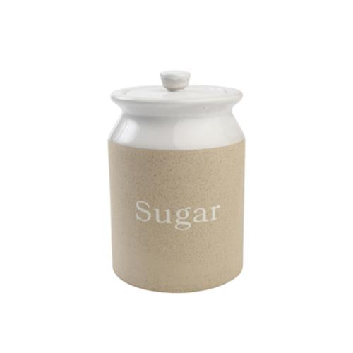 Stone White Sugar Canister 110 x 160mm - T&G