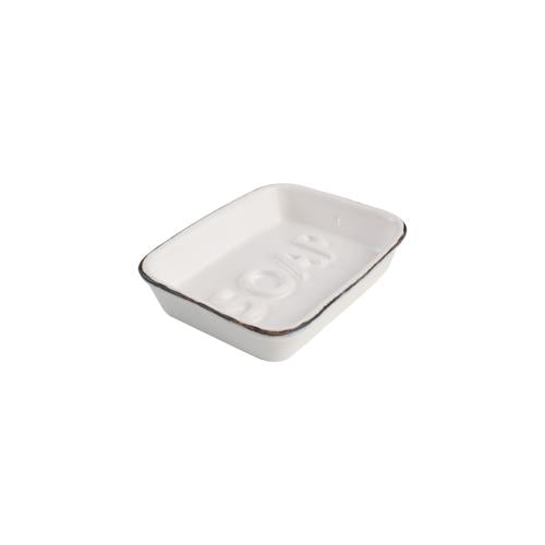 Ocean Ceramic Soap Dish - White - T&G