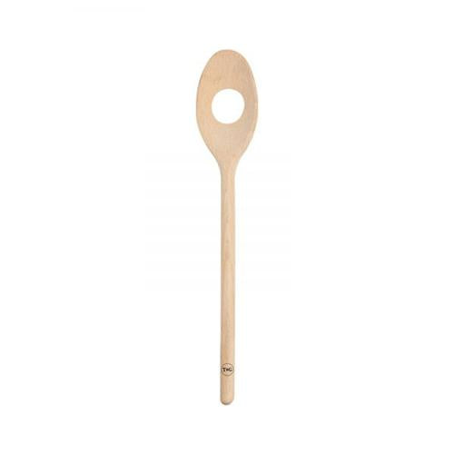 Beech Stirring Spoon with Hole 300mm - Pack of 6 - T&G