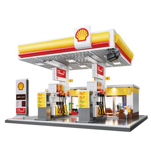 Shell Retail Station Building Set With USB Light - CaDA