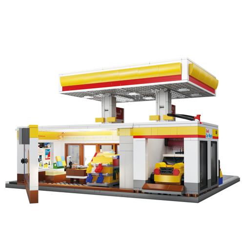 Shell Retail Station Building Set With USB Light - CaDA