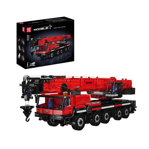 LTM 1110 Mobile Crane RC Building Set 3,218 Pieces Red - Mould King