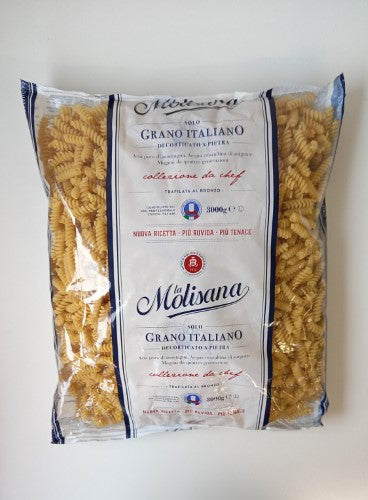 Fusilli pasta 3kg packet, ideal for hearty meals and culinary delights.