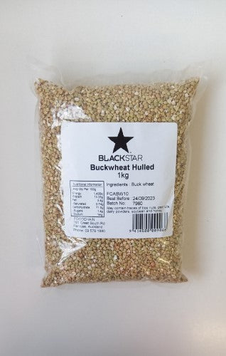 Nutrient-rich Buckwheat Whole Hulled 1kg packet, gluten-free superfood for porridge, salads, and baking.