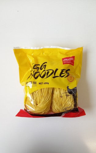 Premium egg noodles in a 454g pack, perfect for ramen, stir-fries, and soups with rich flavor and nutritious content.