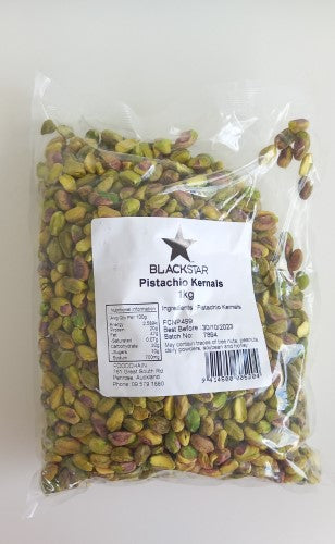 1kg packet of raw pistachio kernels, ideal for snacking, baking, and adding to recipes, rich in nutrients and gluten-free.