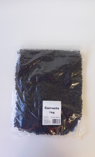 1kg packet of whole dried currants, sweet, nutritious, perfect for baking, snacking, and enhancing dishes.