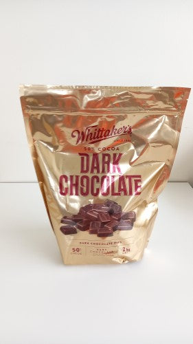 Chocolate Dark 50% Pips 2kg Whittakers  - Packet