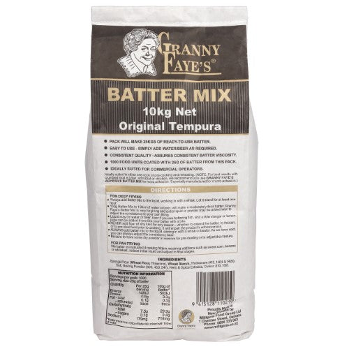 Batter Mix Tempura Granny Fayes 10kg  - BAG