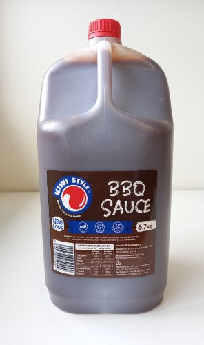 BBQ Sauce Kiwi Style in a 6L bottle, featuring a tangy kiwi fruit blend perfect for grilling and dipping.