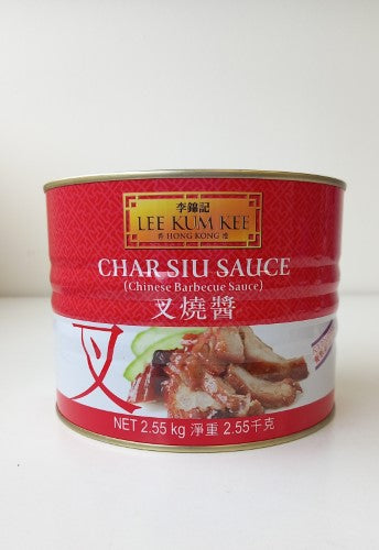 Lee Kum Kee Char Siu Sauce 2.55kg tin, ideal for marinating and stir-frying, delivers authentic Asian sweet and savory flavors.