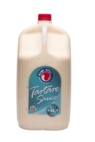 Creamy Sauce Tartare Kiwi Style 6L bottle, perfect for enhancing dishes with its zesty, tangy flavor.