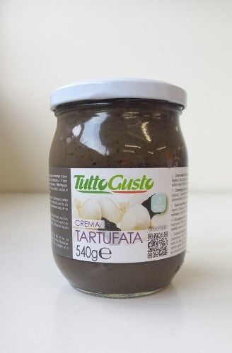 Rich, velvety truffle spread in a 540gm jar, perfect for enhancing pasta and gourmet dishes.