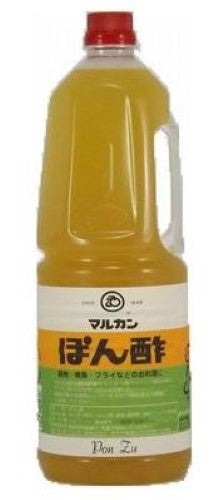 Bottle of Marukan Vinegar Rice Ponzu, 1.80 litre, ideal for adding a tangy flavor to dishes and dressings.