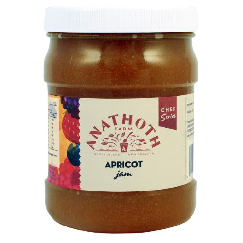 Anathoth Apricot Jam 1.25kg jar, made from sun-kissed apricots, perfect for toast, pastries, and cooking.