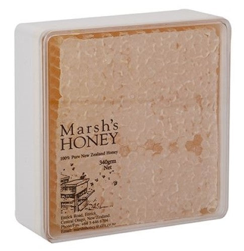 Packet of 340g honeycomb frames, showcasing natural sweetness and rich flavor for gourmet dishes and healthy snacking.