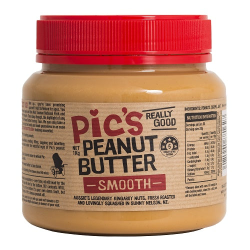 Peanut Butter Pic'S Smooth Salted 1kg - JAR