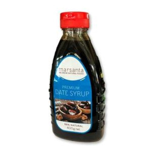 Bottle of premium Date Syrup (400gm), a natural sweetener made from sun-ripened dates, rich in nutrients and antioxidants.