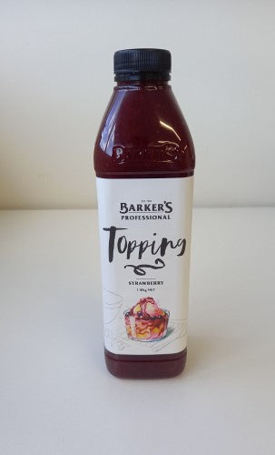 Topping Strawberry 1.18kg Barkers  - Bottle